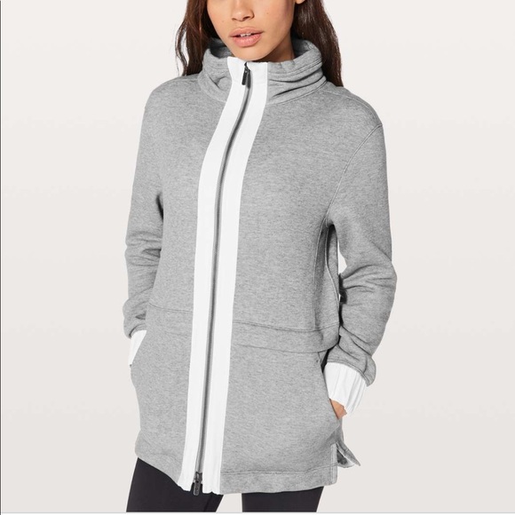 lululemon athletica Tops - Lululemon White & Gray Light as Warmth Sweatshirt